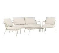 Salon de Jardin 4 Places "Sicily" 160cm Beige Beige G
