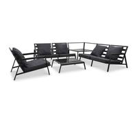 Salon de Jardin 5 pcs avec Coussins Aluminium Mobilier Patio Terrasse vidaXL