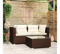 Salon de Jardin 5 pcs avec Coussins Résine Tressée Gris Patio Mobilier vidaXL
