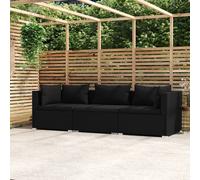 Salon de Jardin 5 pcs avec Coussins Résine Tressée Gris Patio Mobilier vidaXL