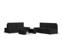 Salon de Jardin 5 pcs Résine Tressée Gris Mobilier de Terrasse Patio vidaXL