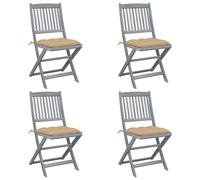 Bois d'Acacia Solide Salon de Jardin 4 pcs Mobilier de Patio Terrasse vidaXL