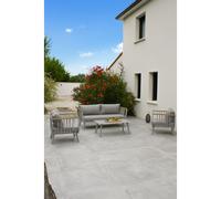 DCB Garden – Salon de jardin Napoli – 5 places – Aluminium – Gris