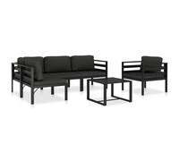 Salon de Jardin 6 pcs avec Coussins Aluminium Mobilier Terrasse Patio vidaXL
