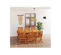 Vidaxl Salon De Jardin 7 Pcs Bois De Teck Massif