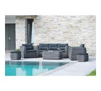 DCB Garden Salon de jardin Bahamas 7 places 220 cm Gris anthracite