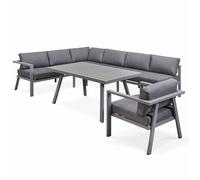 Salon de jardin 8 places en aluminium - Oviala