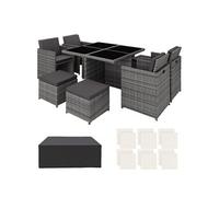 TecTake 403846 ensemble de meubles de jardin Gris