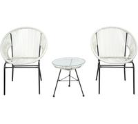 Salon de Jardin Acapulco Poli- 2 Places - Blanc