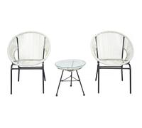 Salon de Jardin Acapulco Poli- 2 Places - Blanc
