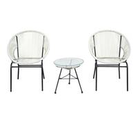 Salon de jardin acapulco ""Poli""- 2 places - Blanc