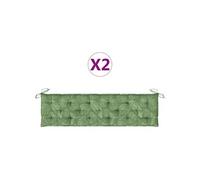 Coussin de Banc de Jardin Siège Patio Extérieur Vert Vif Tissu Oxford vidaXL