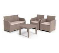 Salon de jardin allibert by keter resine tressee marron 4 personnes marron G
