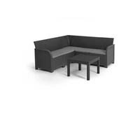 Salon de jardin allibert by resine gris 5 personnes