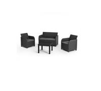 Salon de jardin allibert resine 4 personnes gris G