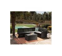 Salon de jardin allibert resine tressee gris 6 personnes