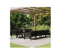 Salon de jardin aluminium 8 personnes 9 pieces