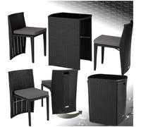 Salon de jardin Avec cadre en aluminium Résistant aux intempéries et UV Pliable