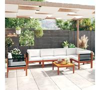 Salon de Jardin avec Coussin Meubles Terrasse Bois d'Acacia Solide vidaXL