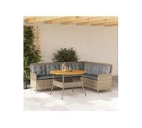 Salon de jardin avec coussins 2 pcs beige résine tressée, ensemble de canapés d'extérieur, salon de jardin, ensemble 3262093