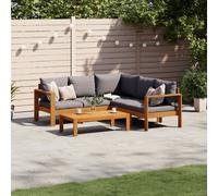 Salon de Jardin avec Coussins Meubles Terrasse 9 pcs Bois Massif d'Acacia vidaXL