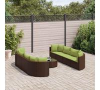 Salon de Jardin avec Coussins Mobilier Meubles Terrasse Résine Tressée vidaXL