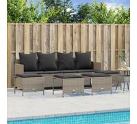 Salon de Jardin avec Coussins Mobilier Terrasse 5 pcs Résine Tressée vidaXL