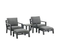 Salon de Jardin "Barcelona" 84cm Noir