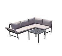 Salon de jardin bas 4 places canapé inclinable KATEA