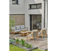Salon de jardin bas 5 places - Marron - FUNA