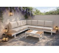 Salon de jardin bas 5 places Ravigarden Oracle - Blanc