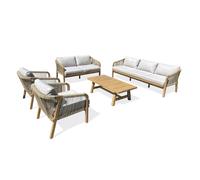 DCB Garden – Salon bas de jardin Serena – Bois d'acacia – 7 places