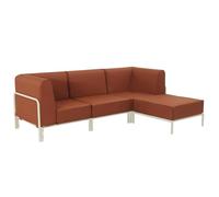 Salon de jardin bas modulable uni 4 places terracotta 232 x 80 cm Patio, Oviala