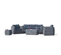 Salon jardin bas haut de gamme 7 places - Bahamas S3