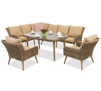 Salon de jardin Bilbao Comida 7 Garden Point marron