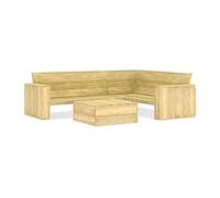 Salon de Jardin 3 pcs Bois de Pin Imprégné Mobilier Patio Terrasse vidaXL