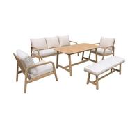 Salon de jardin bois d'acacia 7 places