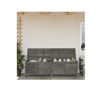 Salon de jardin bois massif gris