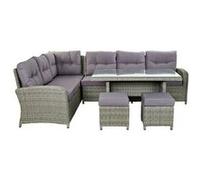 Ensemble Canapé Rotin Synthétique - Marque - Modèle - Gris - Résistant Aux Intempéries - 4 Personnes Multicolore