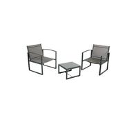 - Salon de jardin duo en textaline Madrid - Gris foncé - Madrid