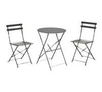 Alizé - Salon de jardin en acier 2 personnes Cuba gris Gris G