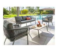 Salon De Jardin En Alu Oriengo Graphite - 5 Places Multicolore