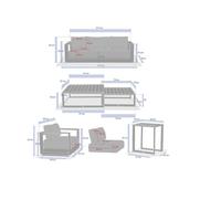 Salon De Jardin En Aluminium Allure Graphite 5 Places + Housse De Protection - Hespéride Multicolore