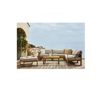 Salon de jardin en bois d Acacia FSC 7 personnes Levata Lin Gris