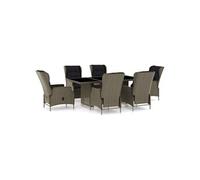 Salon de jardin [en.casa] resine tressee 7 personnes 7 pieces