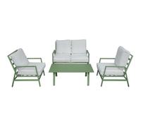 Salon de Jardin en métal Queens - 4 Places - Vert