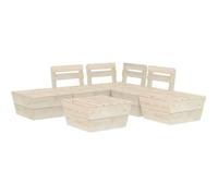 Salon de jardin en palette modulable - Bois - 180 x 180 cm