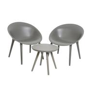 Salon de jardin en plastique Marbella Anthracite - Jardideco