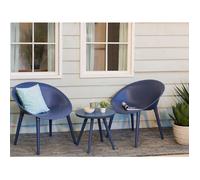 Ensembles canapes. fauteuils et tables de jardin jardideco polypropylene bleu 3 pieces 50 x 50 cm 2 personnes bleu G