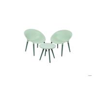 Salon de jardin en plastique Marbella vert - Jardideco